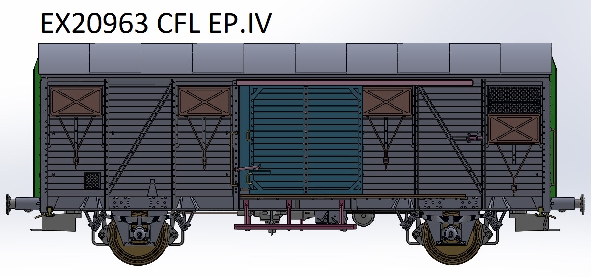 Exact-train 20963 CFL gedeckter Güterwagen Gs Ep.4