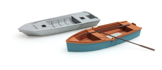 387.10 Fertigmodell: Anglerboote MODERN  2 Stk