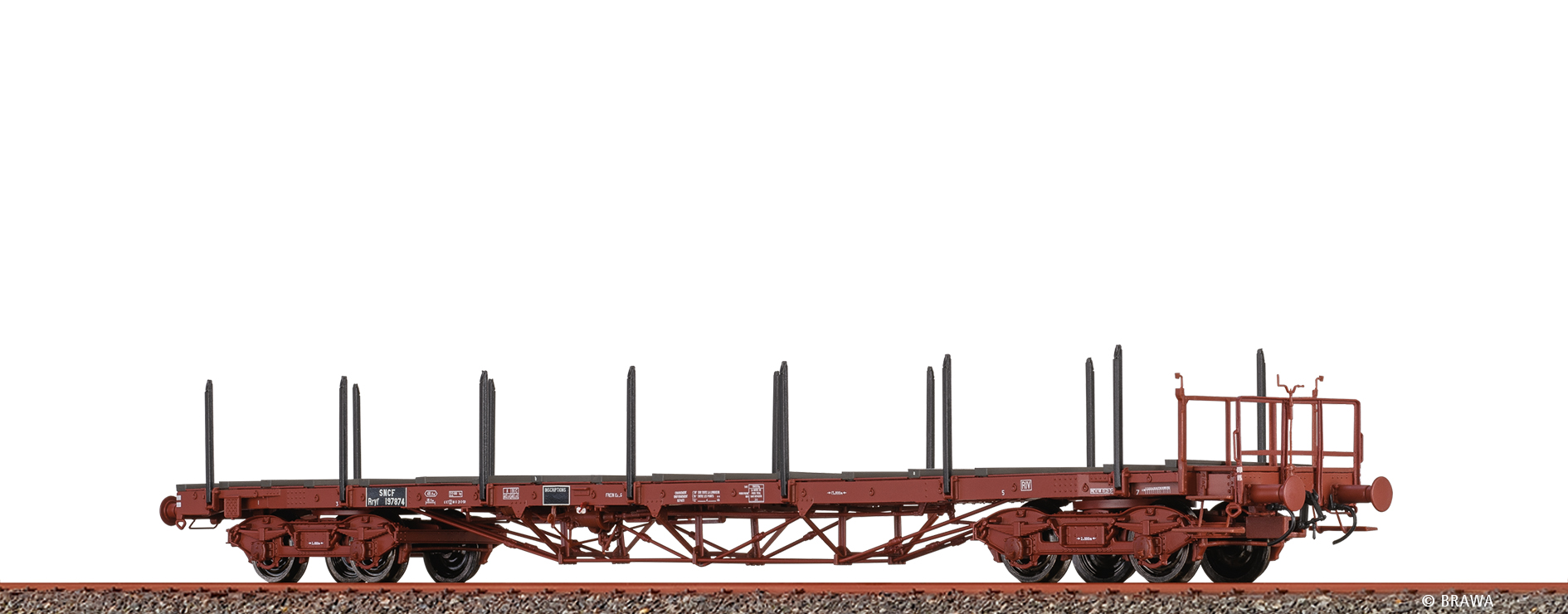 Brawa 50658 SNCF Flachwagen Roryw 4-achs. Ep.3