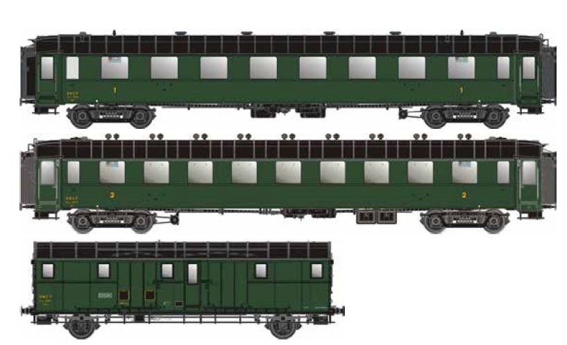 MW40922 SNCF Personenwagen-Set 3-tlg. Ep.3b