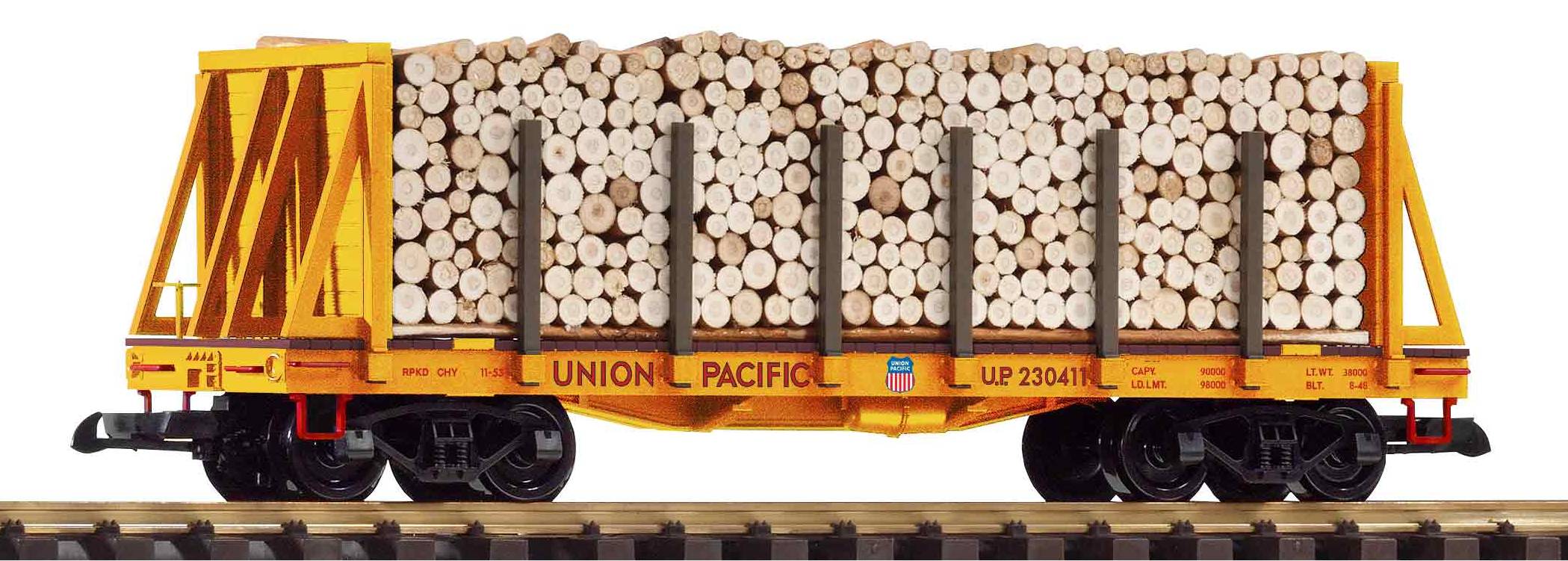 38791 UP Rungenwagen mit Holzladung
