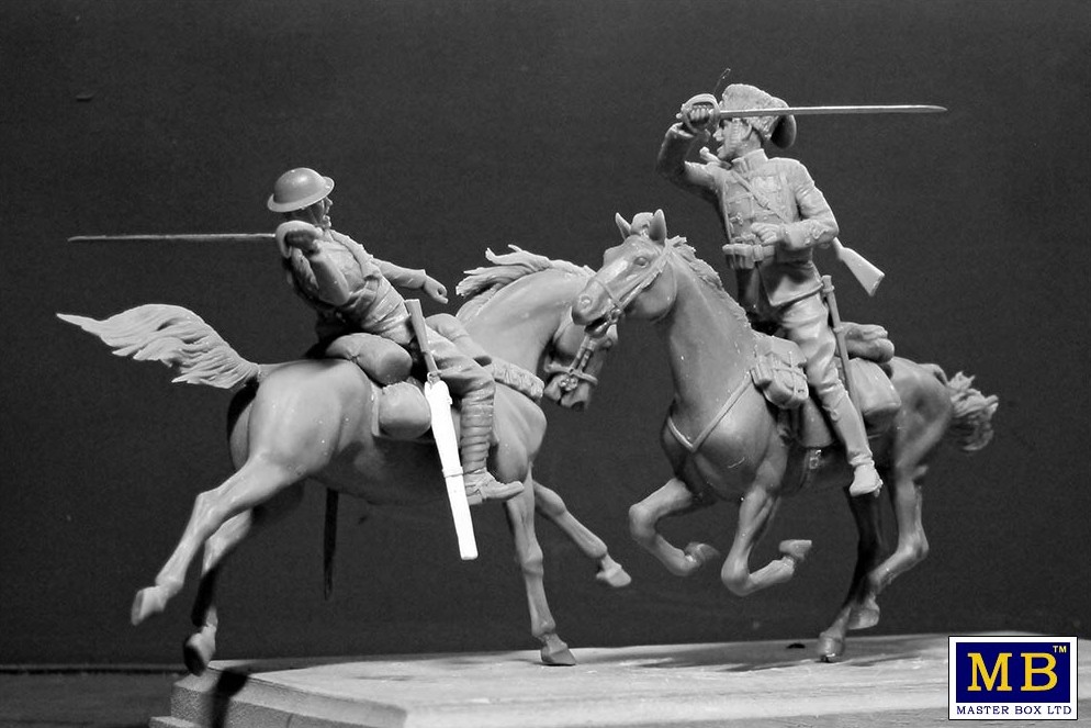 Master Box Ltd. MB35184 British and German Cavalrymen, WWI era