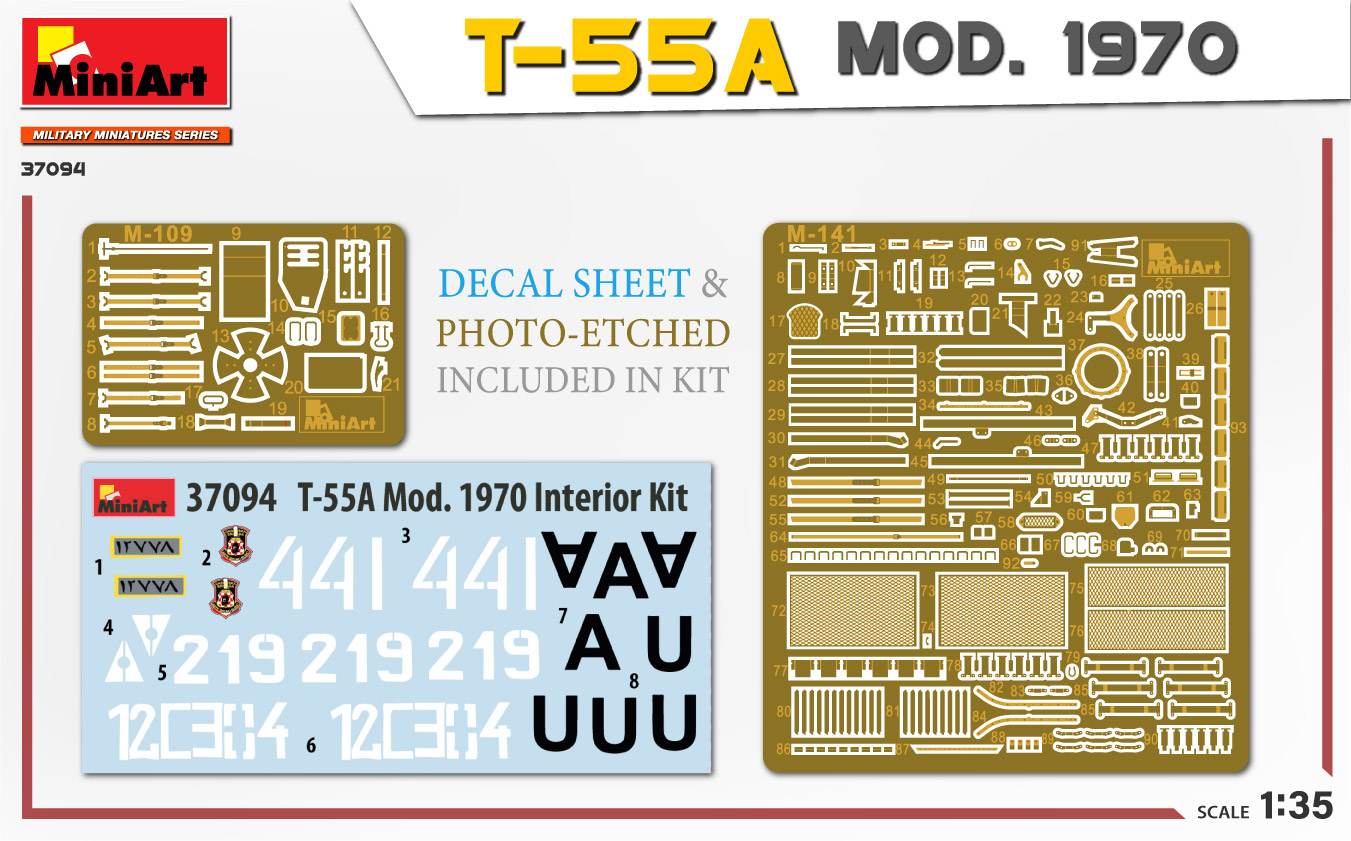 MiniArt 37094 T-55A Mod. 1970 - Interior Kit
