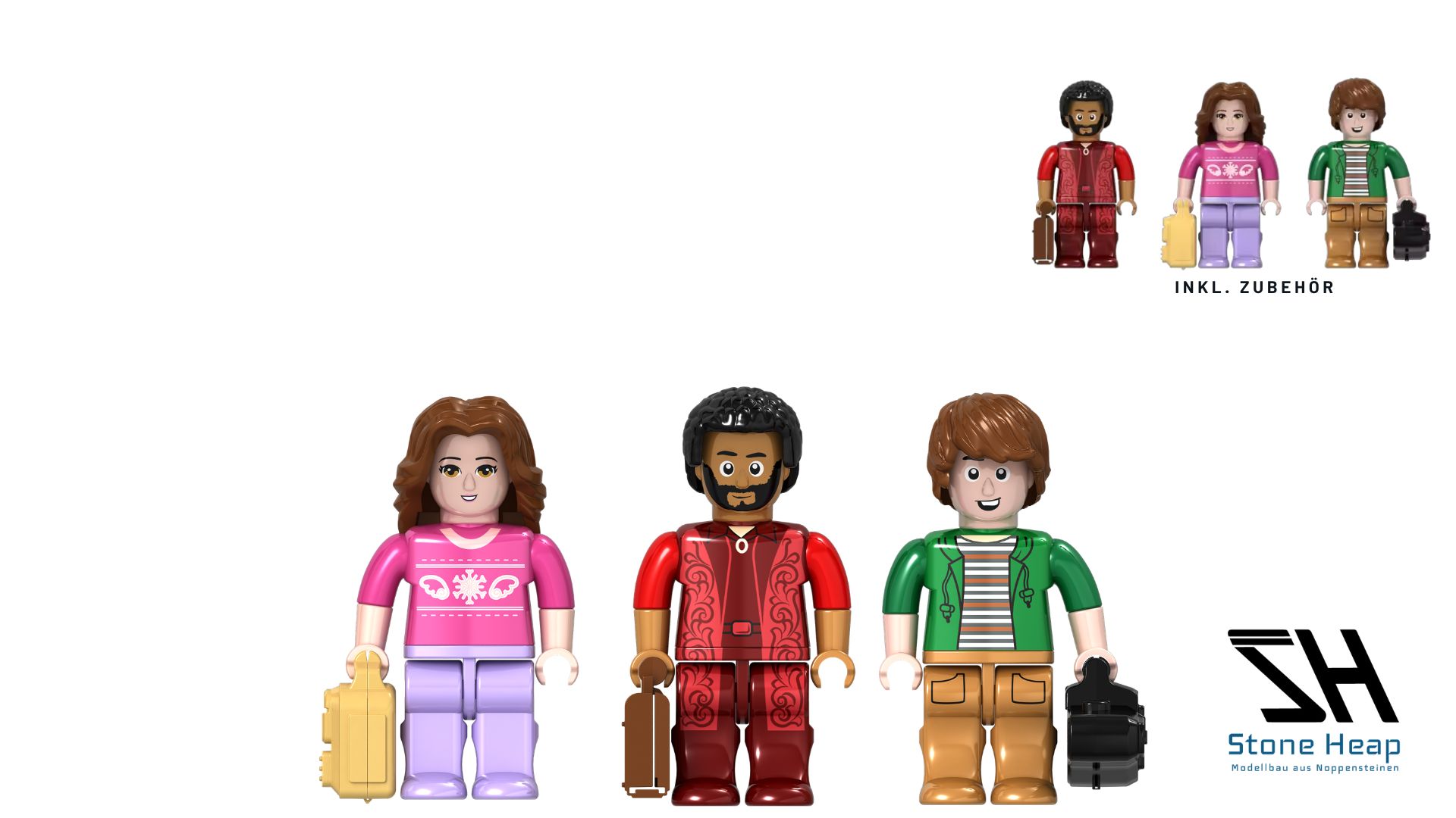 SH-9032 Minifigurenpack Heapies - Reisende/Stad
