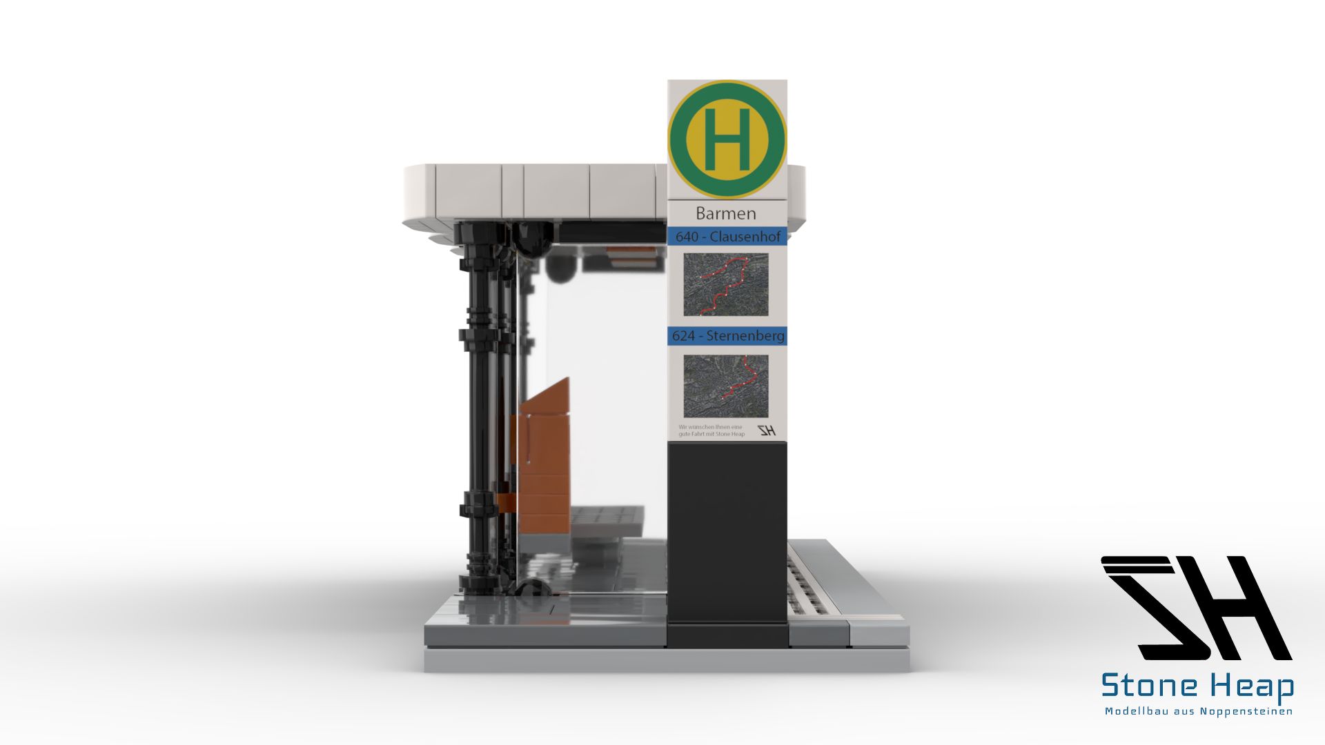 STONE HEAP SH-017 Moderne Bushaltestelle