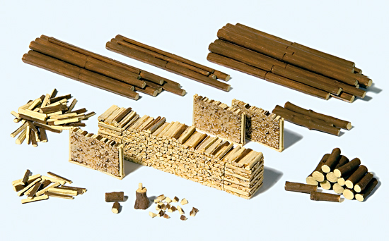 Preiser 17609 Stämme, Holzscheite, Holzstapel