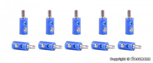 6874 10 Querlochstecker blau