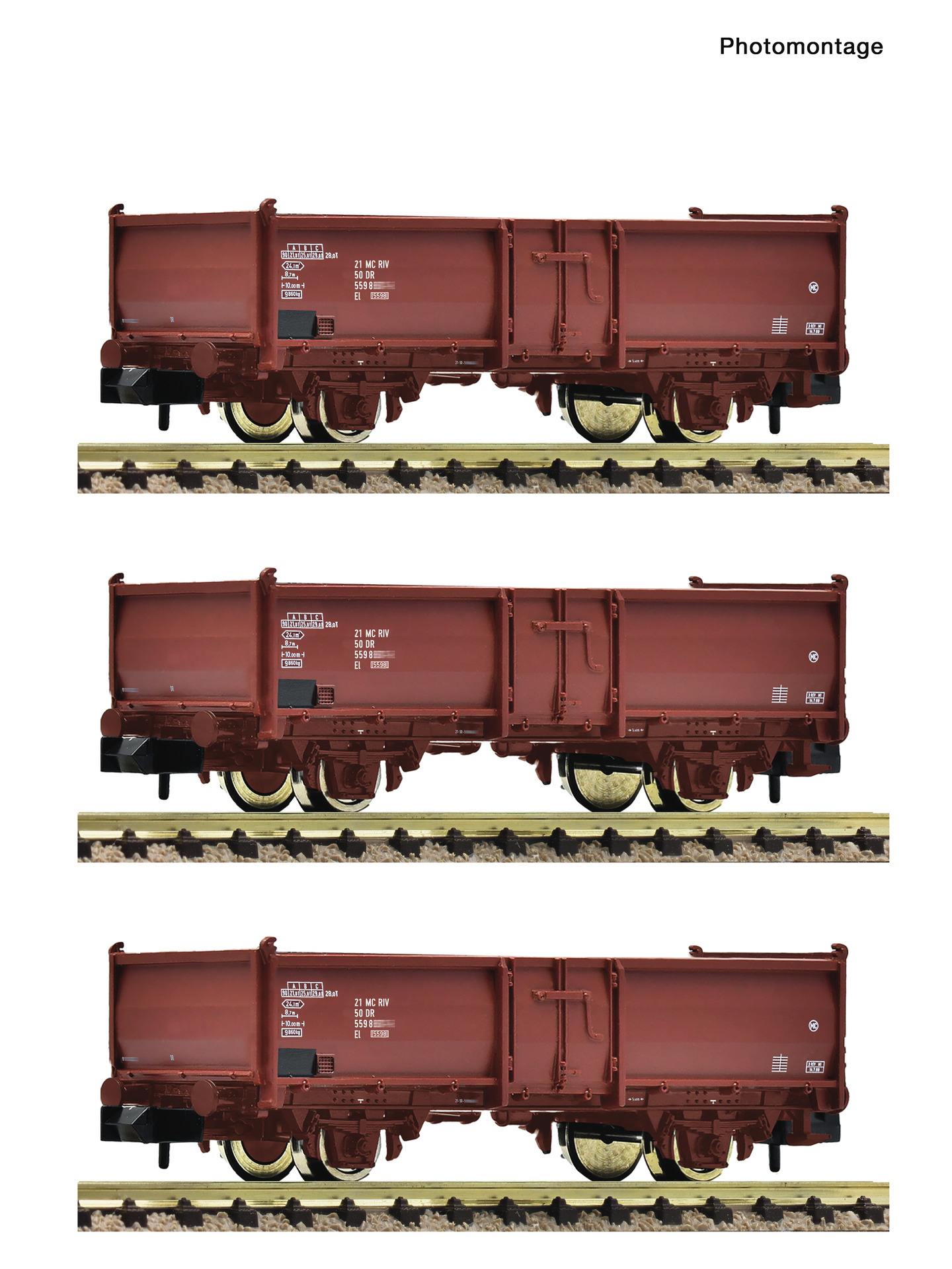 6660158 DR offene Güterwagen El Set 3tlg. Ep.4
