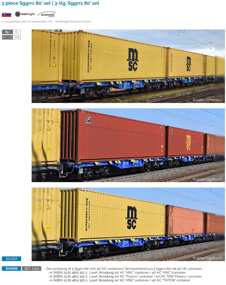 S854006 Innofreight Containertragwagen-Set Ep.6