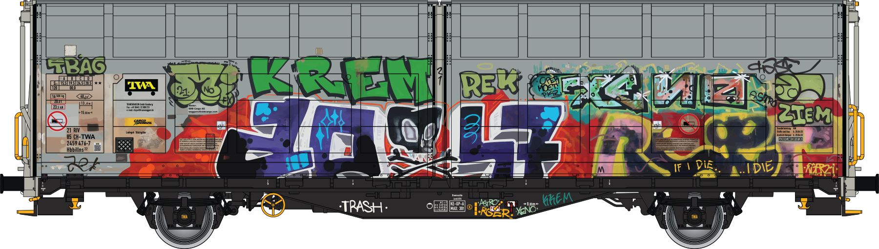 245067 TWA Schiebewandwagen Ep.6- Graffiti