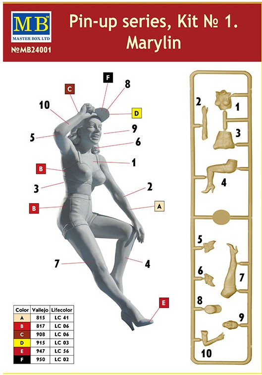 MB24001 Pin-up series, Kit No. 1 Marylin