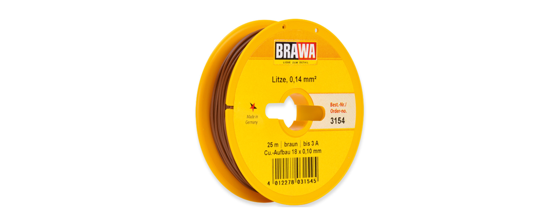 3154 Litze einadrig, braun 0,14 mm² 25 m