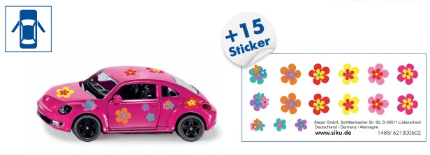 Siku 1488 VW The Beetle pink