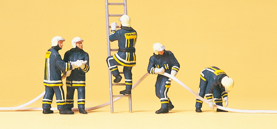 Preiser 10485 Feuerwehrmänner in moderner Einsatz-