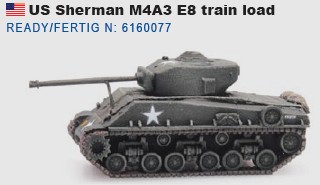 6160077 US Sherman M4A3 E8  train load