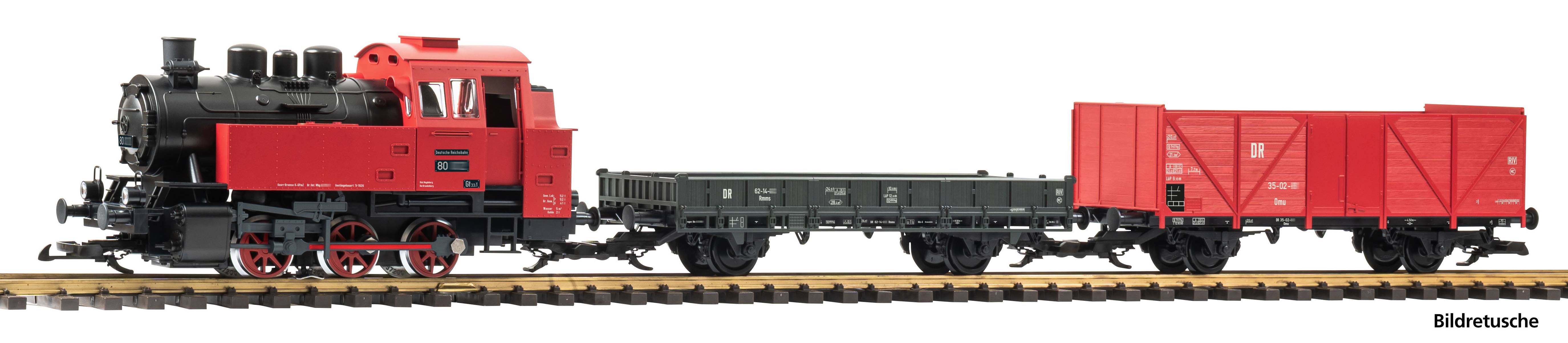 Piko 37124 Start-Set DR Güterzug mit BR 80 Ep.3