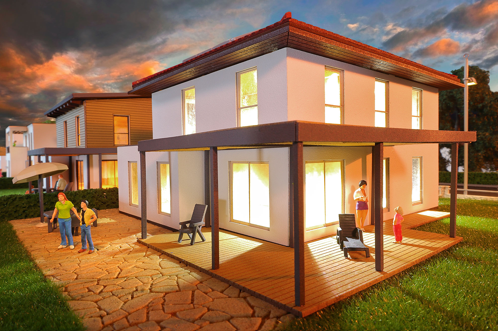 38336 H0 Kubushaus Mia mit Carport