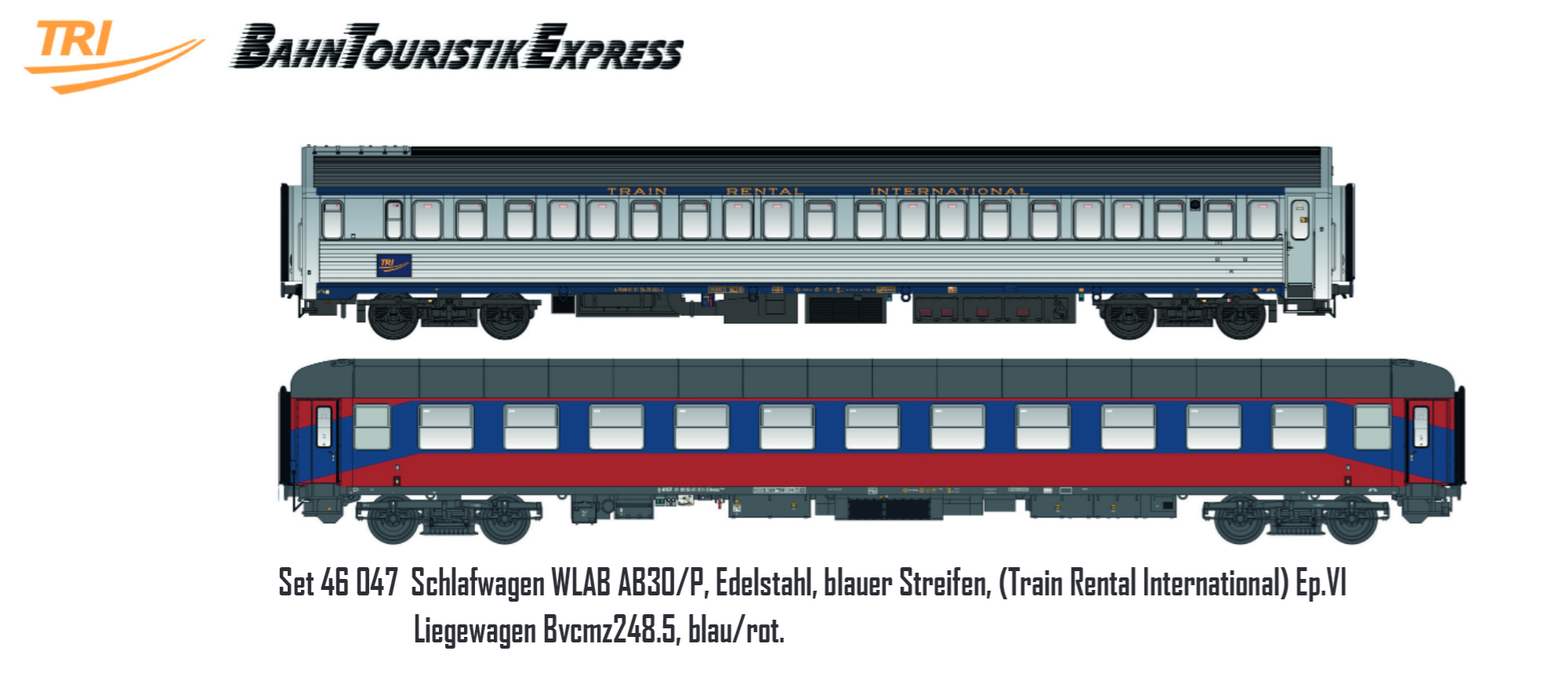 46047 TRI Reisezugwagen-Set 2-tlg. Ep.6