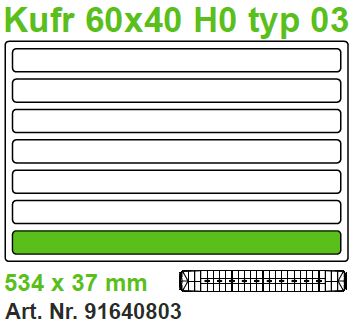 IGRA 91640803 H0 Koffer mit Schaumstoffeinlage 60x40cm