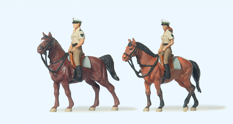 Preiser 10389 Berittene Polizei. Sommeruniform.