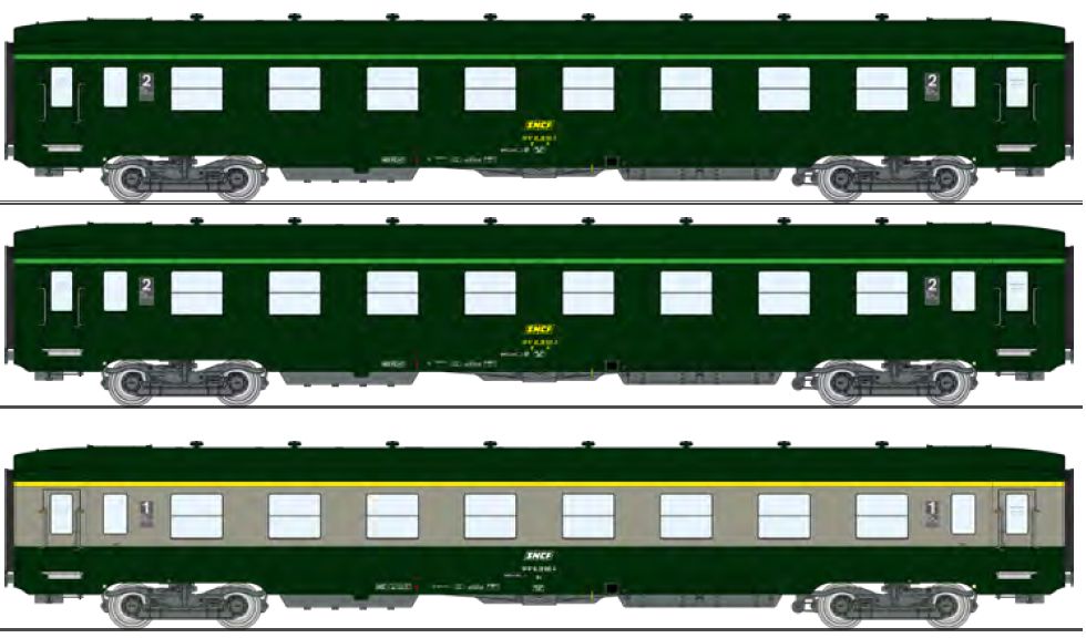 VB-396 SNCF Reisezugwg.-Set DEV AO 3-tlg Ep.4/5