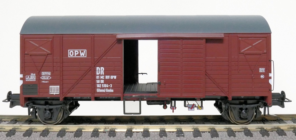 Exact-train 23645 DR OPW ged. Güterwagen Gmhs Ep.4a