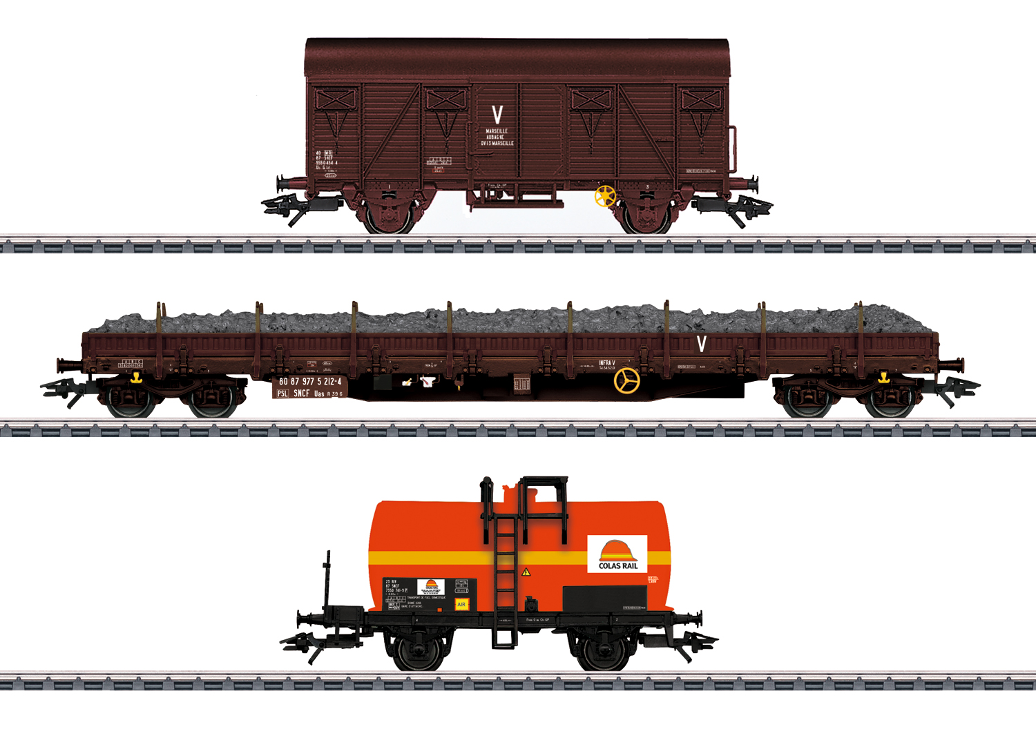 47103 Colas Rail Güterwagen-Set  3-tlg. Ep.6