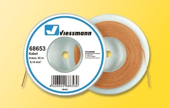 68653 25 m Kabel, 0,14 mm², braun