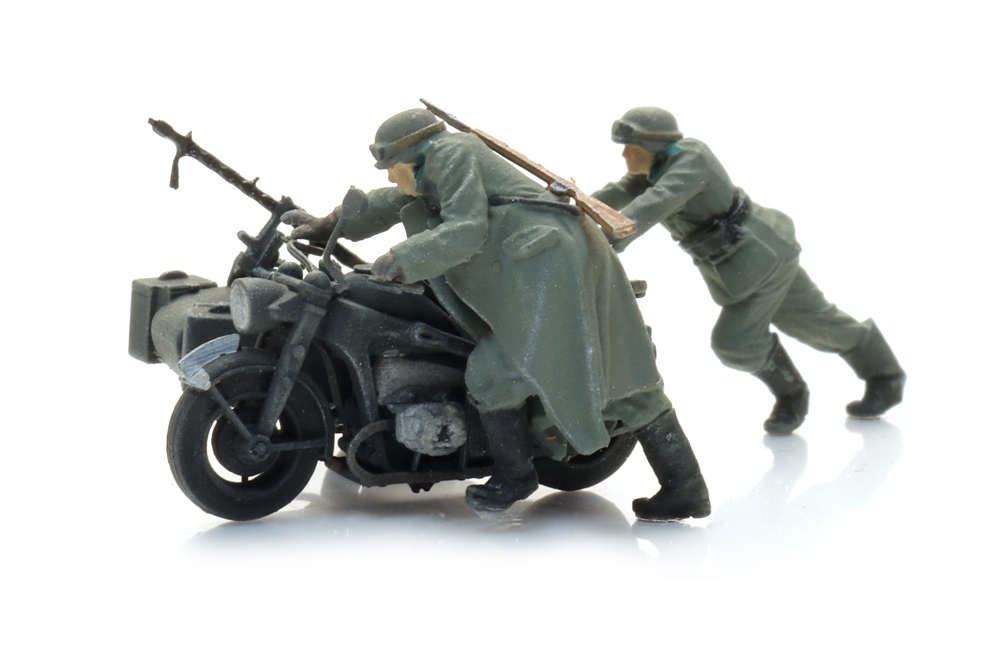 Artitec 6870750 WM Panne: Zündapp mit Beiwagen + 2 Figu
