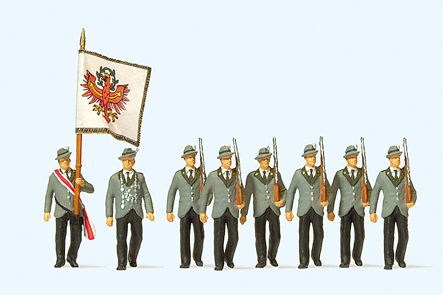 Preiser 24613 Schützen beim Festzug