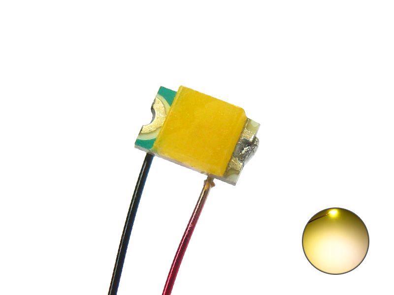 50261 LED SMD 0805 mit Lackdraht warmweiß