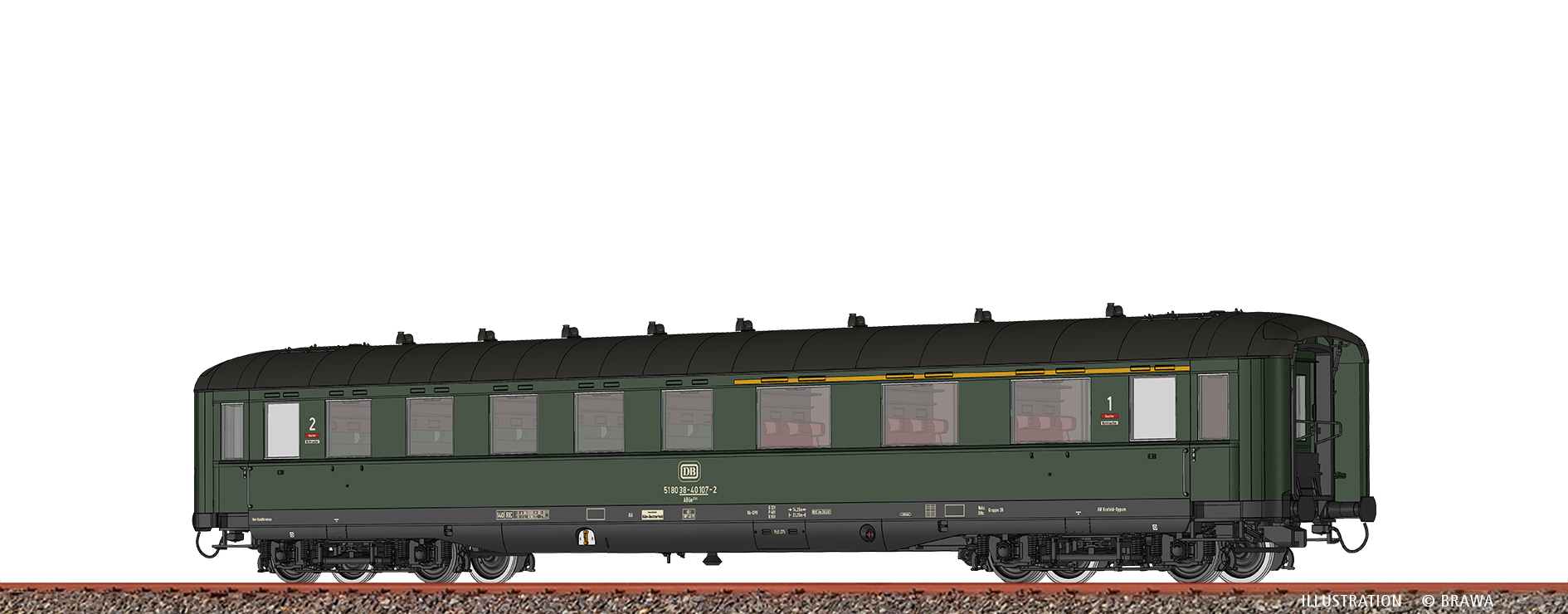 51089 DB Schürzenwagen 1./2.Kl. AB4üe334 Ep.4
