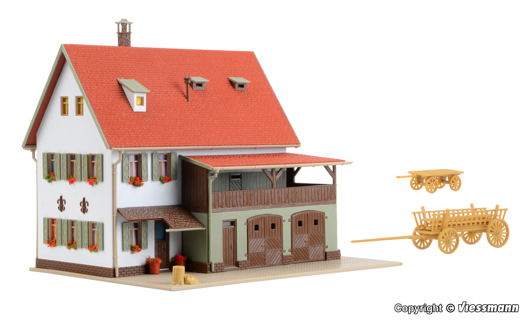 43721 Bauernhaus mit Scheune