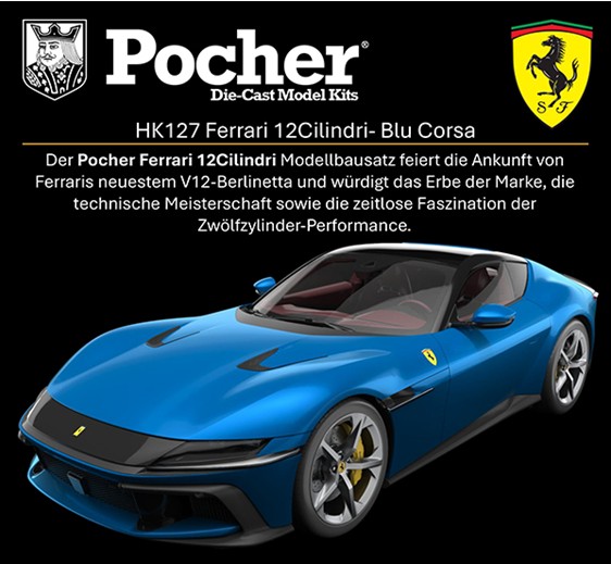 HK127 Ferrari 12 Cilidri - blue corsa