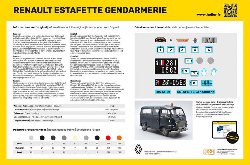 80742 Renault Estafette 'Gendarmerie'