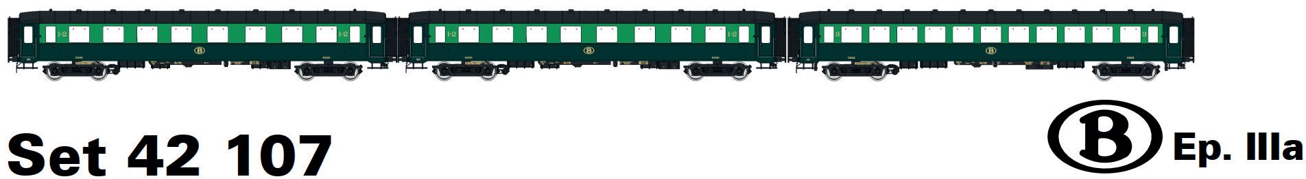 42107 SNCB Personenwagen-Set I2 3-tlg Ep.3a