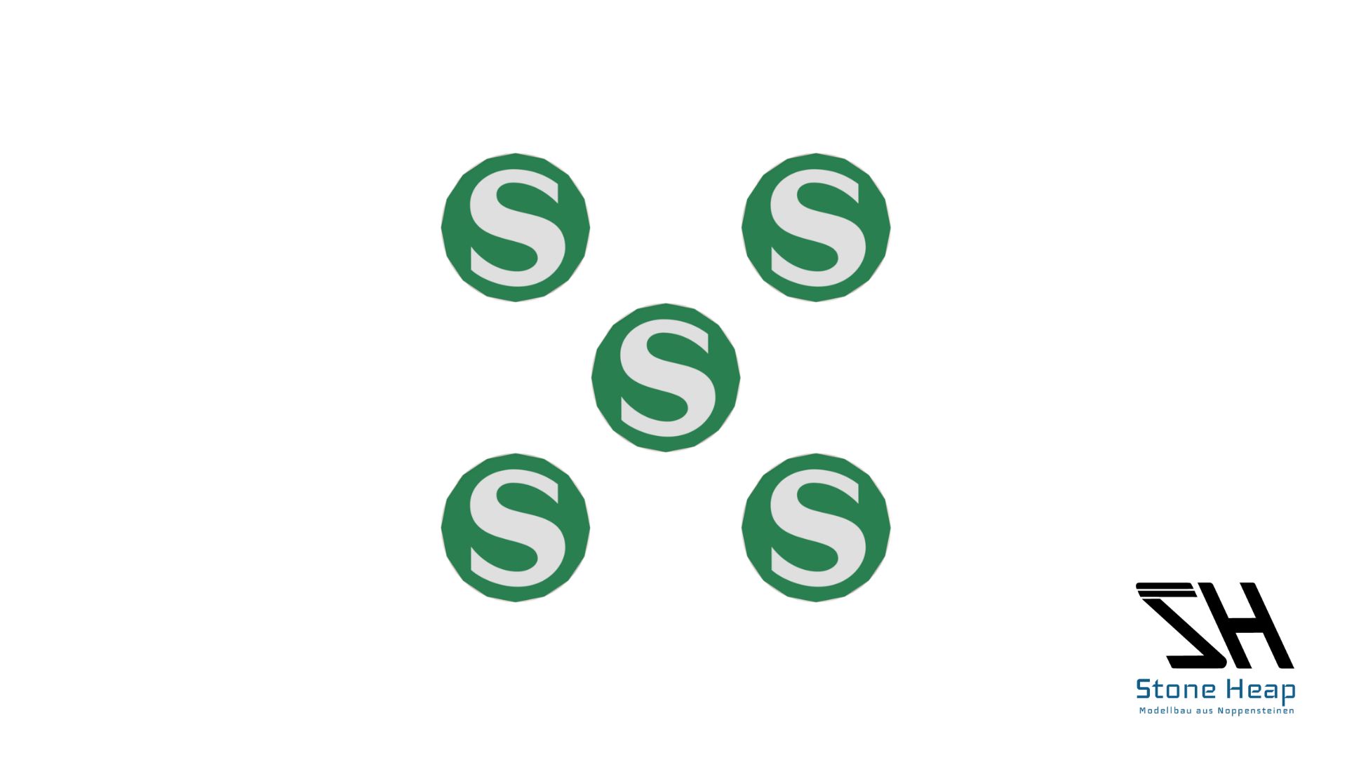 SH-9039 2x2 Tile (Fliese) S-Bahn Logo