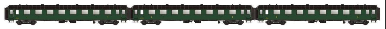 MW40383 SNCF Personenwagen-Set 3-tlg Ep.3b