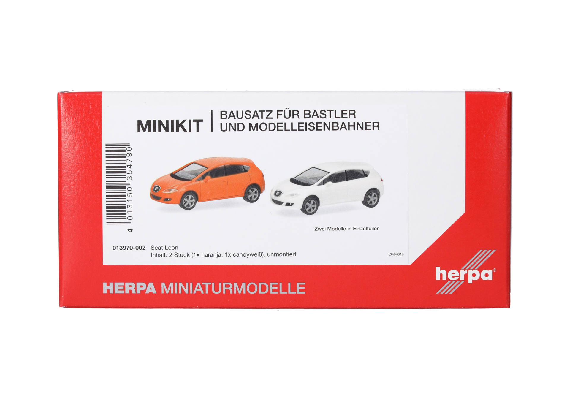 013970-002 MiniKit: Seat Leon - naranja/candyweiß