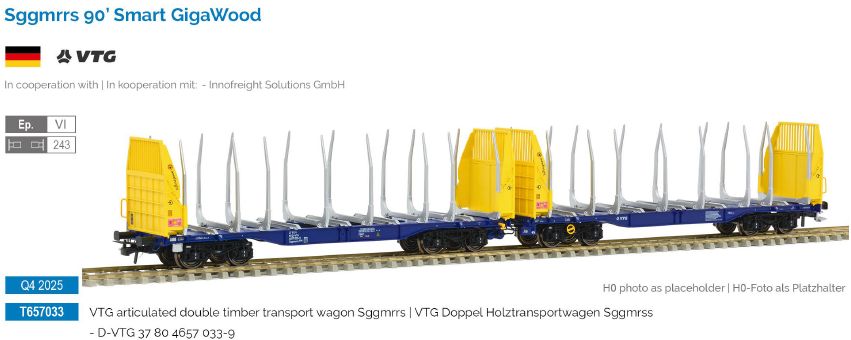 T657033 VTG Holztransportwagen Sggmrss'90 Ep.6
