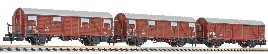 260146 DB gedeckte Güterwagen-Set 3-tlg Ep.3