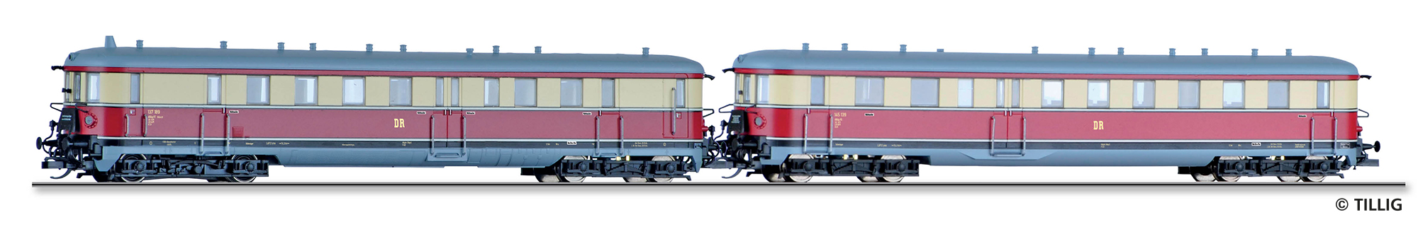 02857 Triebwagen mit Steuerwagen der DR