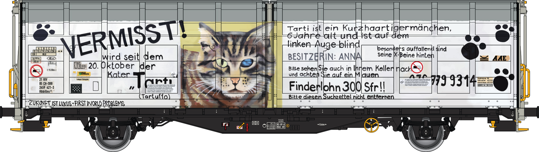 Albert Modell 245052 SBB Schiebewandwagen Ep.6 - Graffiti