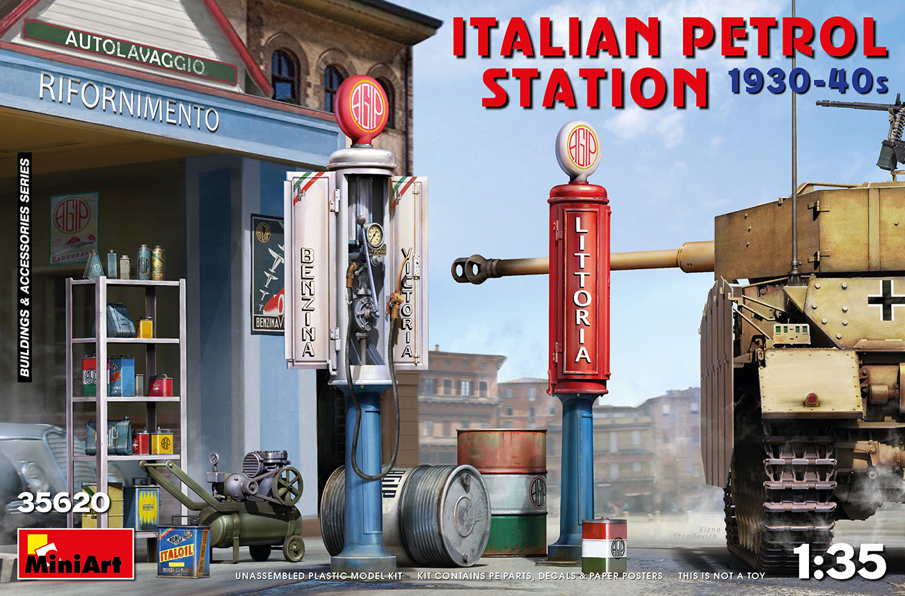 35620 Italian Petrol Station 1930-40