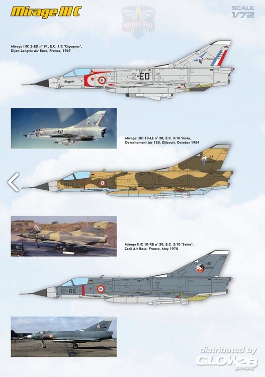 Glow2B MSVIT72061 Modelsvit : Mirage III C
