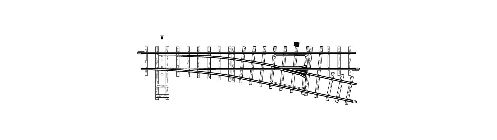 4210000 Weiche rechts 12° Handbetrieb