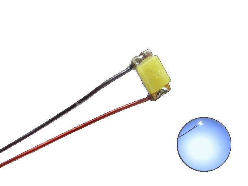 50530 LED SMD 0603 mit Kupferlackdraht kaltwe