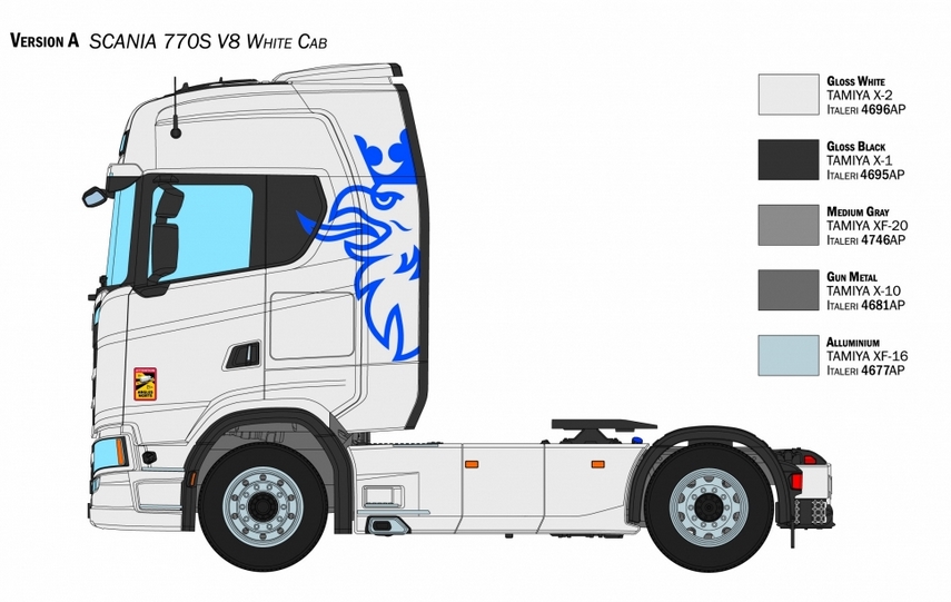 Italeri 3965 Scania 770 S V8 'White Cab'