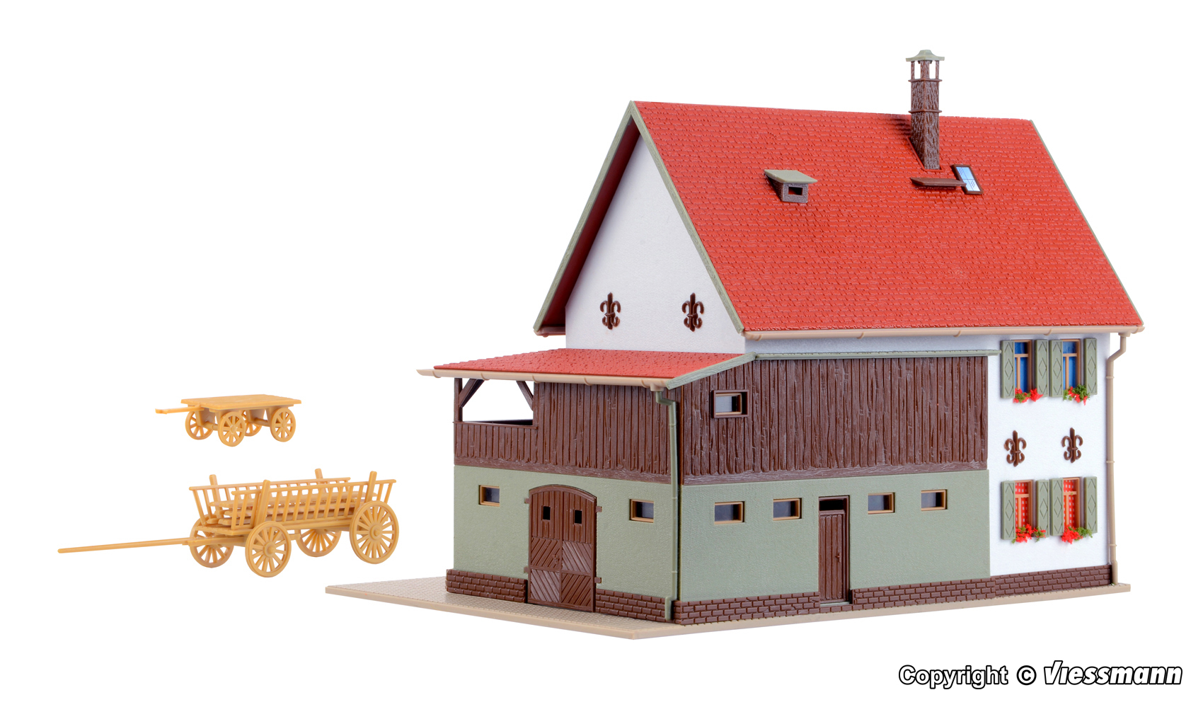 43721 Bauernhaus mit Scheune