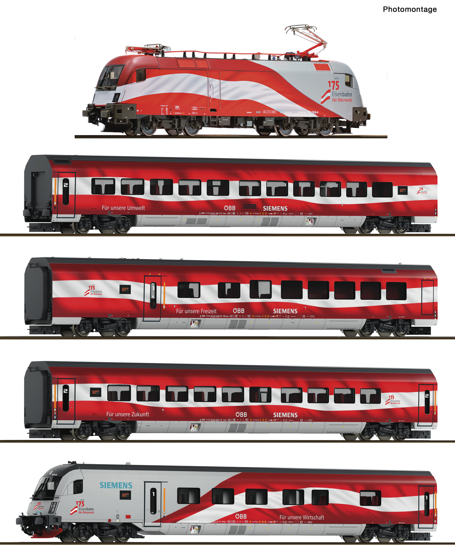 6290096 ÖBB Railjet 175 Jahre Zug-Set 5-tlg Ep.6